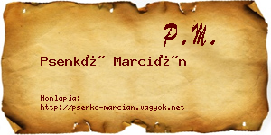 Psenkó Marcián névjegykártya